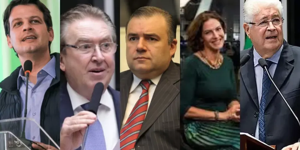 Eduardo Pimentel, Luciano Ducci, Ney Leprevost, Cristina Graeml e Roberto Requião