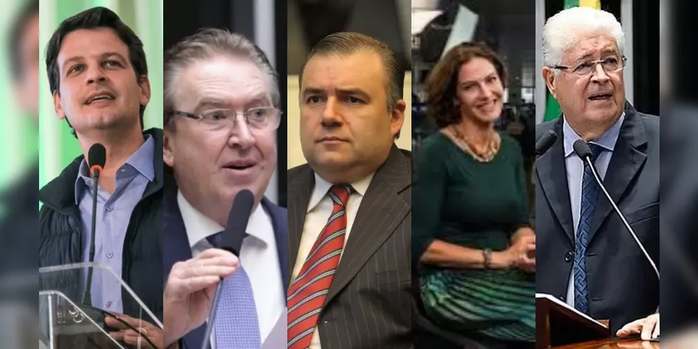 Eduardo Pimentel, Luciano Ducci, Ney Leprevost, Cristina Graeml e Roberto Requião