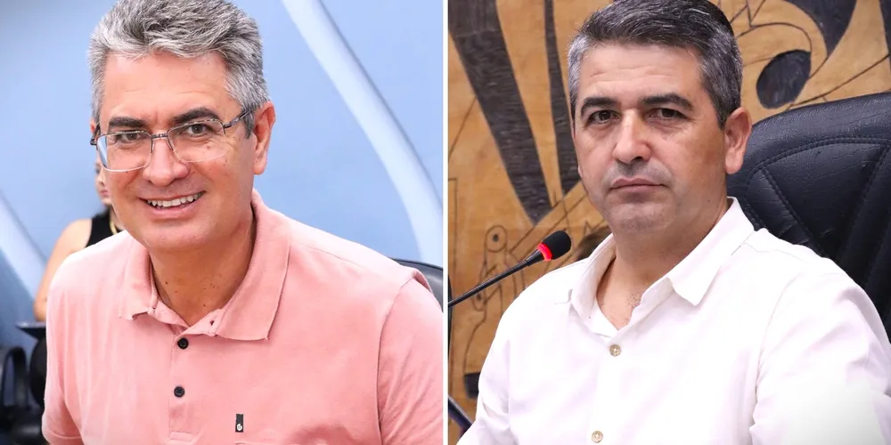 Júlio Kuller (à esquerda) e Pastor Ezequiel (à direita) devem se colocar como candidatos à presidência da Câmara de Ponta Grossa