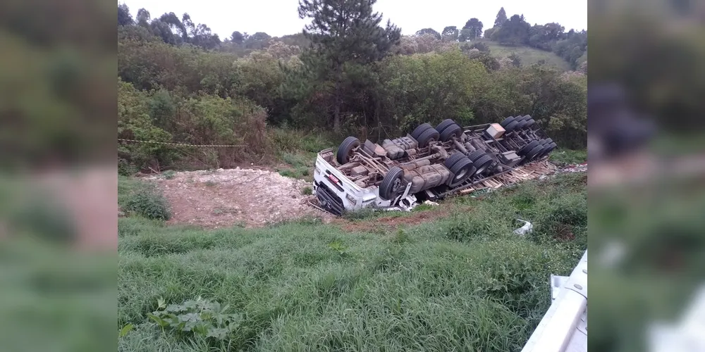 Condutor morre em acidente com caminhão em Piraí do Sul, nesta quarta-feira (09)