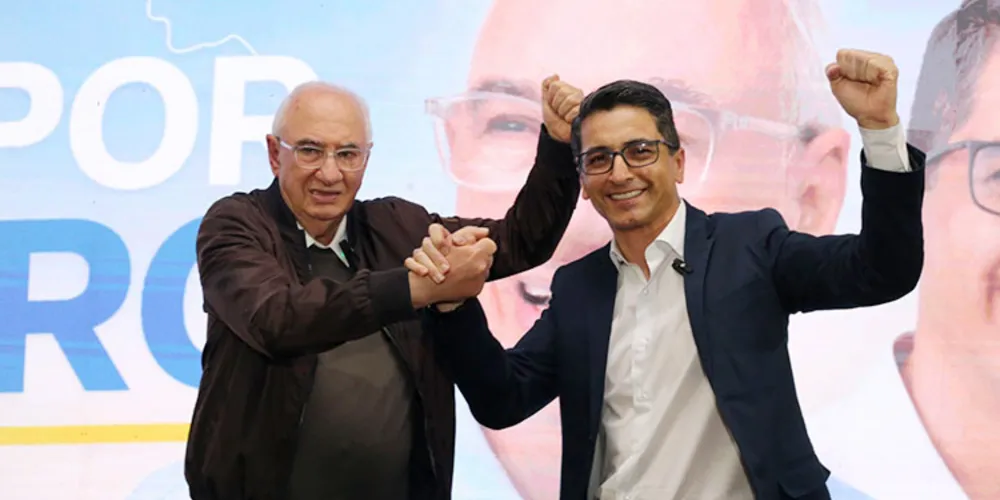 Dr. Reinaldo (MDB) e Régis Moreno (PRD) foram eleitos em Castro neste ano e assumirão seus cargos em 1º de janeiro de 2025