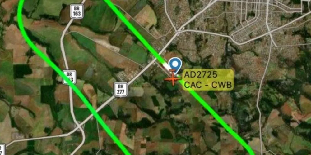 Aeronave ficou cerca de 20 minutos no ar antes de pousar