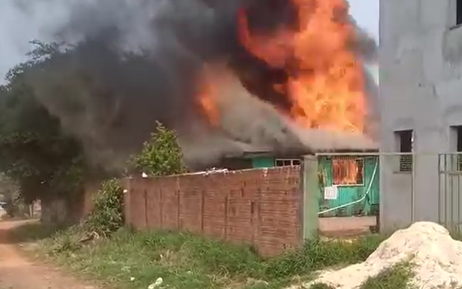 Residência atingida pelo fogo fica na rua Pirapó