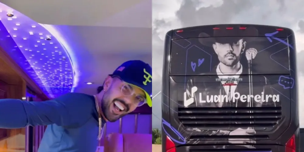 Luan Pereira mostrou o interior de seu novo ônibus de viagem