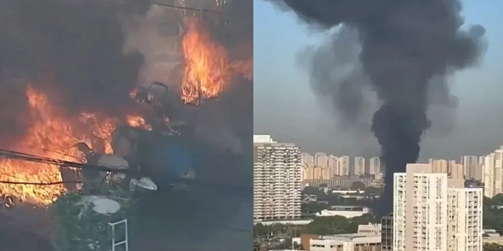A aeronave decolou do Aeroporto Campo de Marte, na zona norte, às 7h15