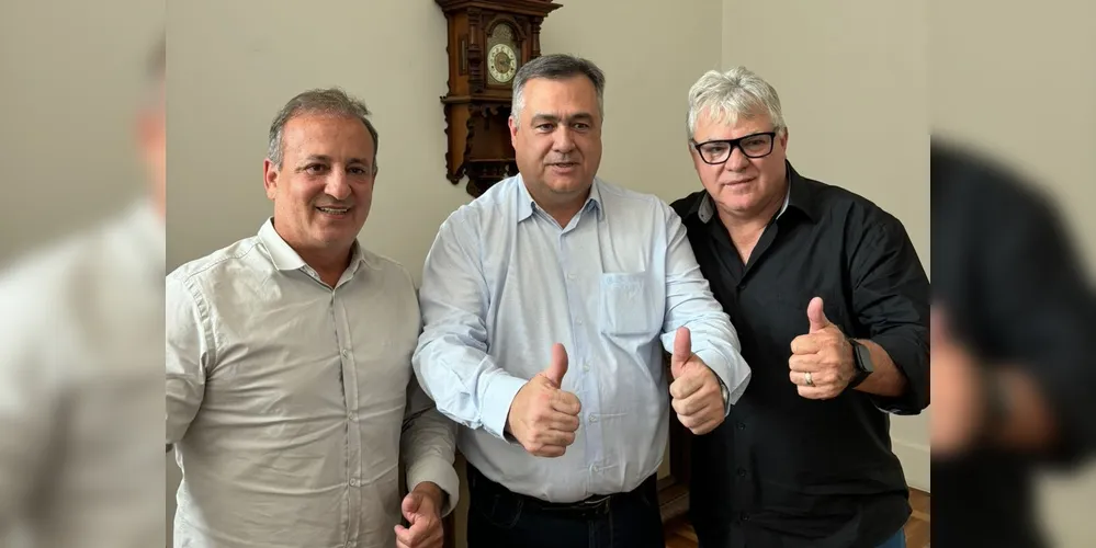 Moacyr Fadel, Beto Preto e Altamir Sanson estiveram reunidos em Curitiba