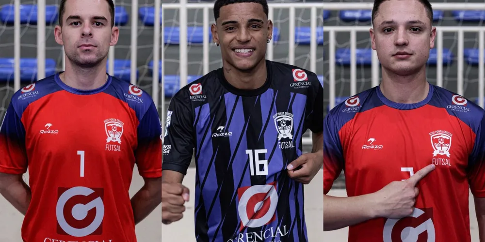 Guilherme PC (esquerda), Matheus Negueba (centro) e Guilherme Habinoski (direita)