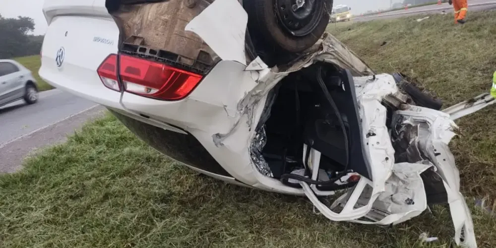 A idosa que morreu no acidente era passageira de um VW Voyage