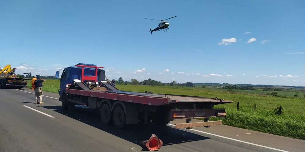 Vítima foi levada para o HU-UEPG, em Ponta Grossa