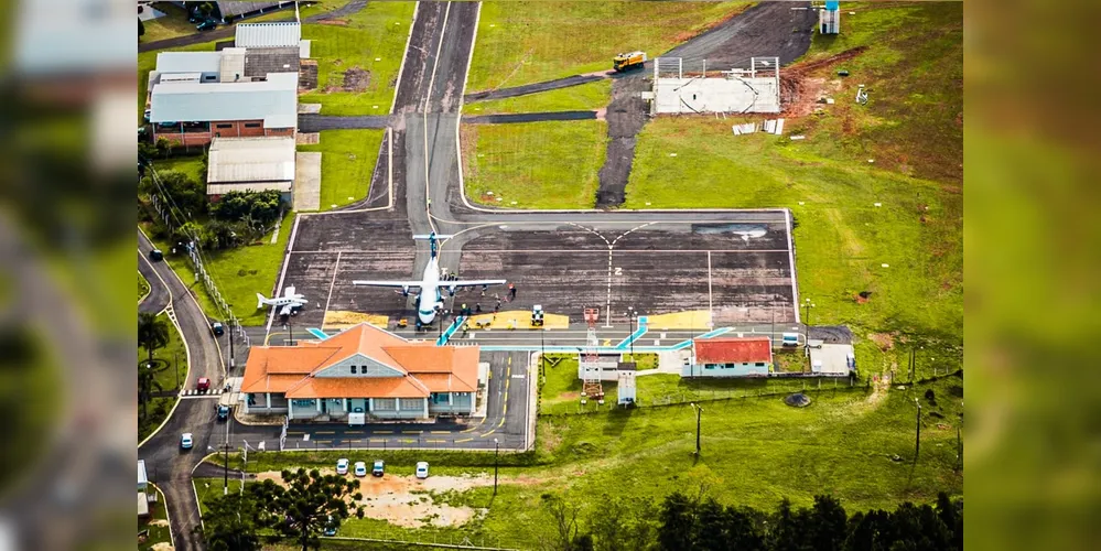 Aeroporto Sant'Ana se localiza na região do Cará-Cará, em Ponta Grossa