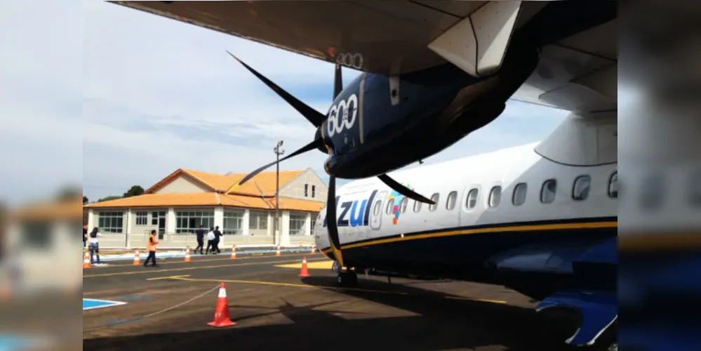 Azul Linhas Aéreas anunciou a suspensão dos voos de Ponta Grossa a Campinas