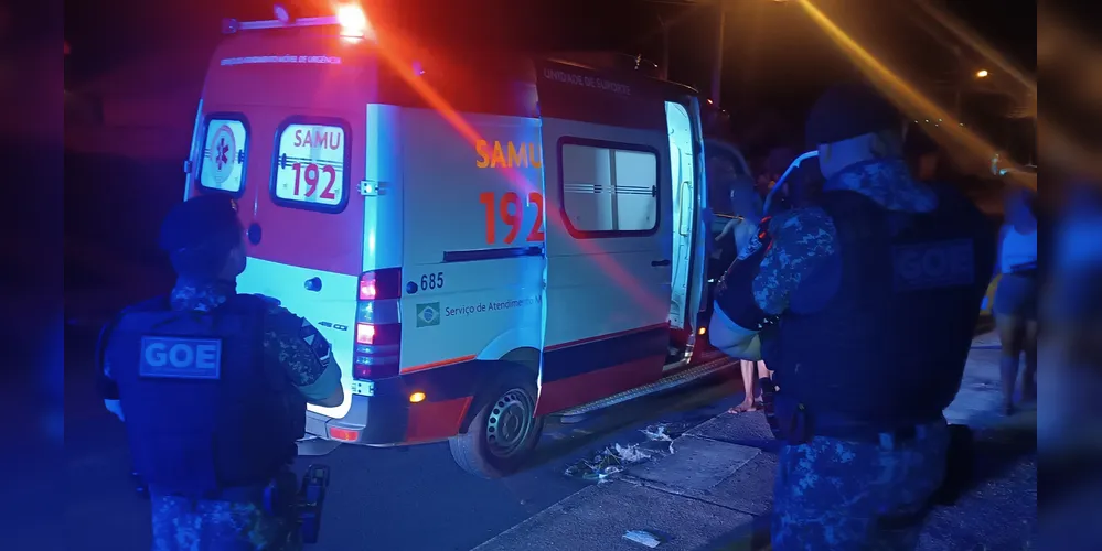 Vítimas foram atendidas na ambulância do Samu