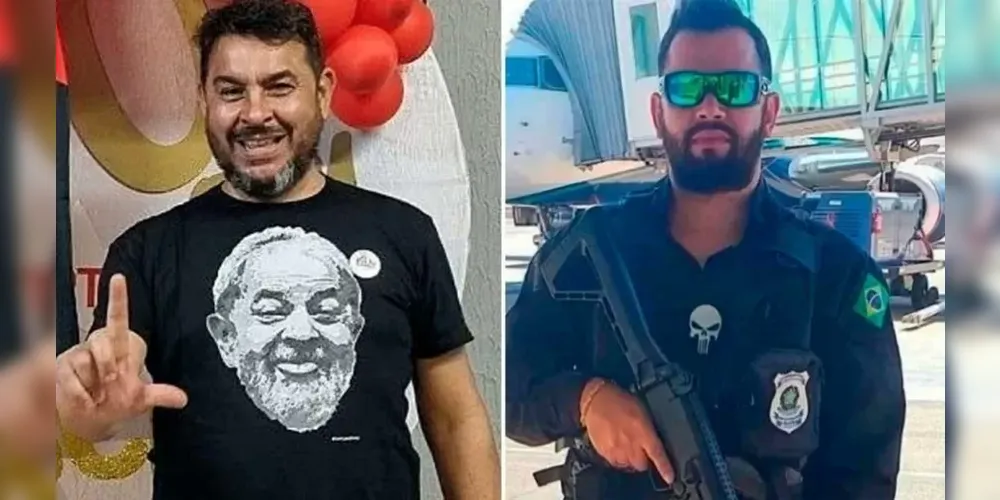 Guarda municipal Marcelo Arruda (esquerda) foi morto a tiros pelo ex-policial penal Jorge Guaranho (direita)