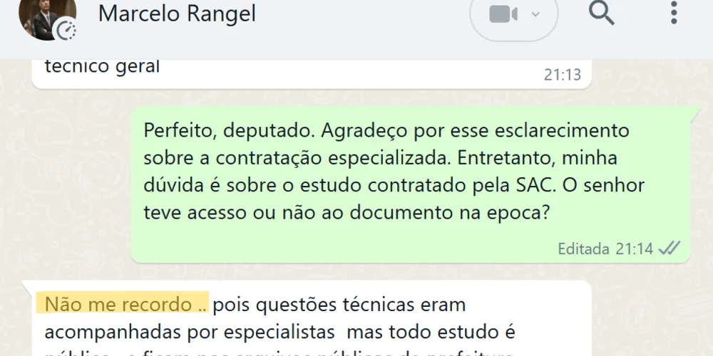 Reportagem procurou o ex-prefeito entre a tarde e a noite de terça-feira (11)