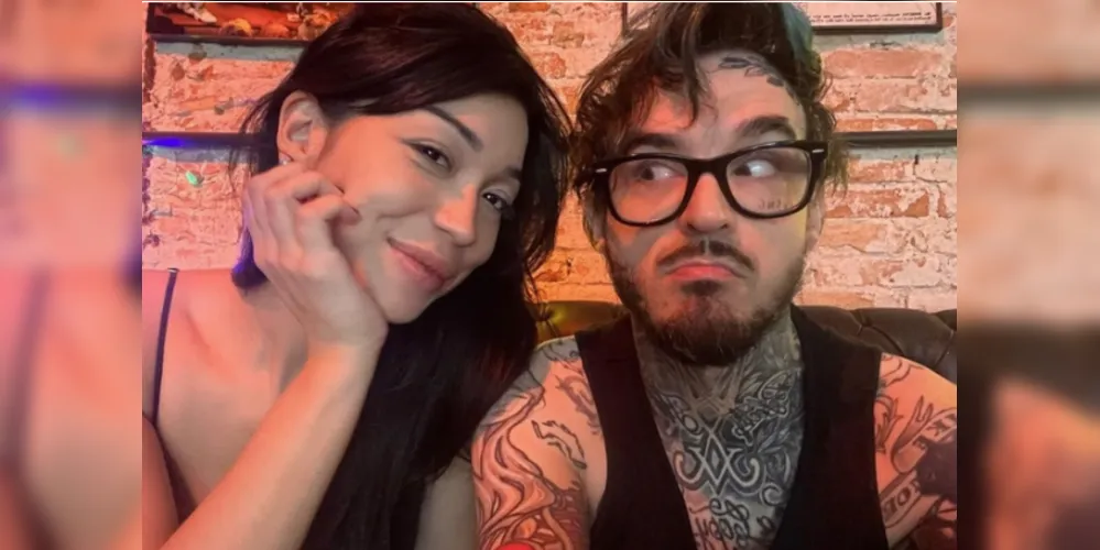 Maria Watanabe com seu ex-namorado, PC Siqueira