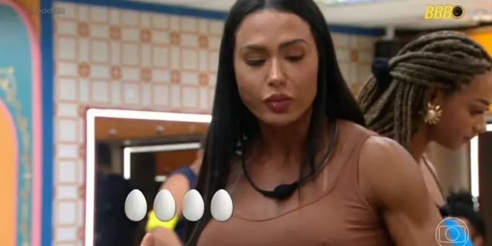 'BBB 25': Gracyanne Barbosa comeu nove ovos no primeiro dia de reality