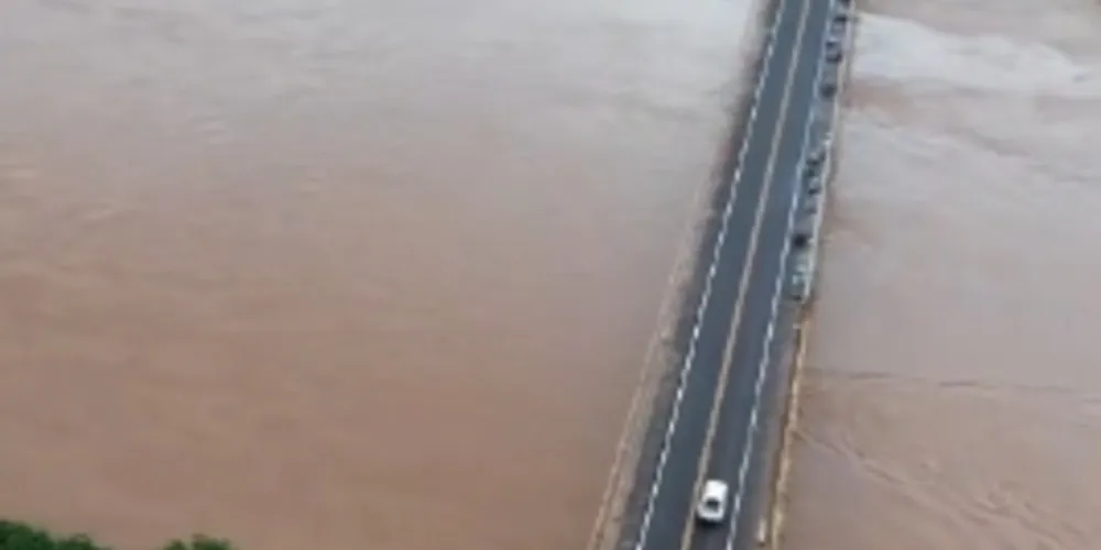 Imagem foi registrada após as fortes chuvas desse fim de semana