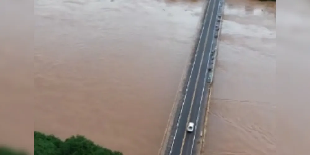 Imagem foi registrada após as fortes chuvas desse fim de semana