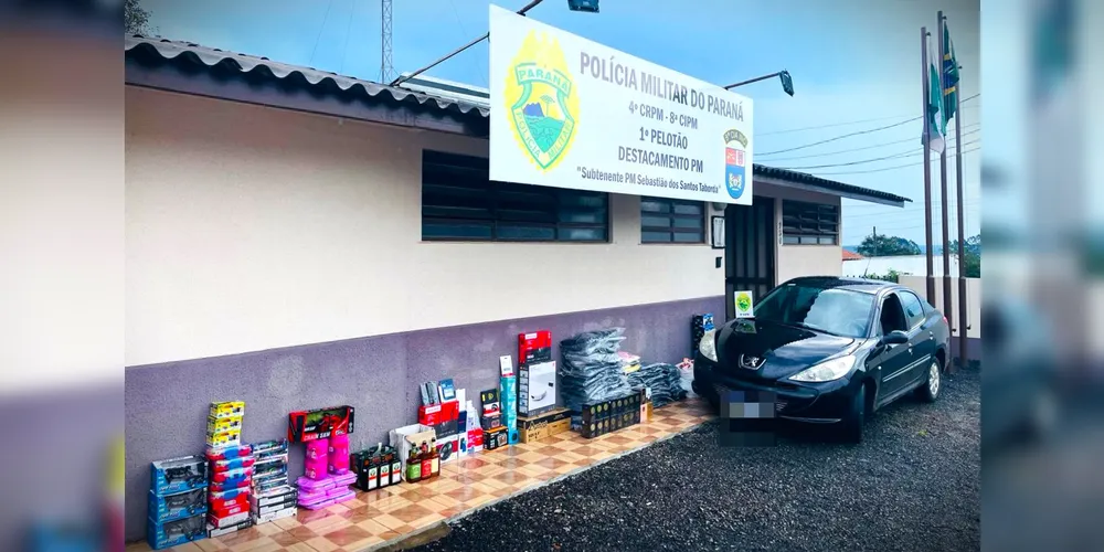 Produtos foram apreendidos e serão direcionados à Receita Federal de Ponta Grossa