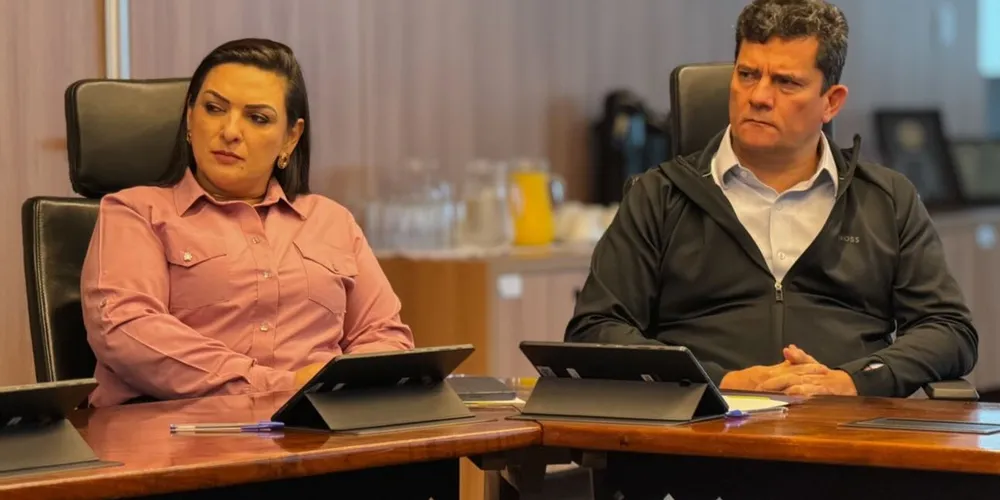 A prefeita de Carambeí Elisangela Pedroso (PL) e o senador Sergio Moro (União) realizaram visitas nesta segunda-feira (09)