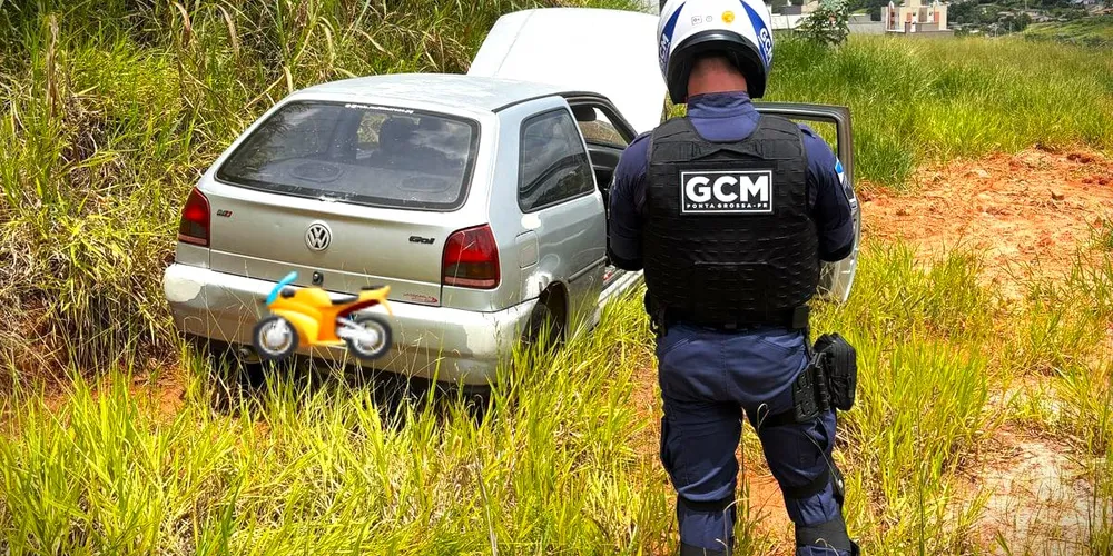 Gol prata, ano 1997, estava numa área de mata