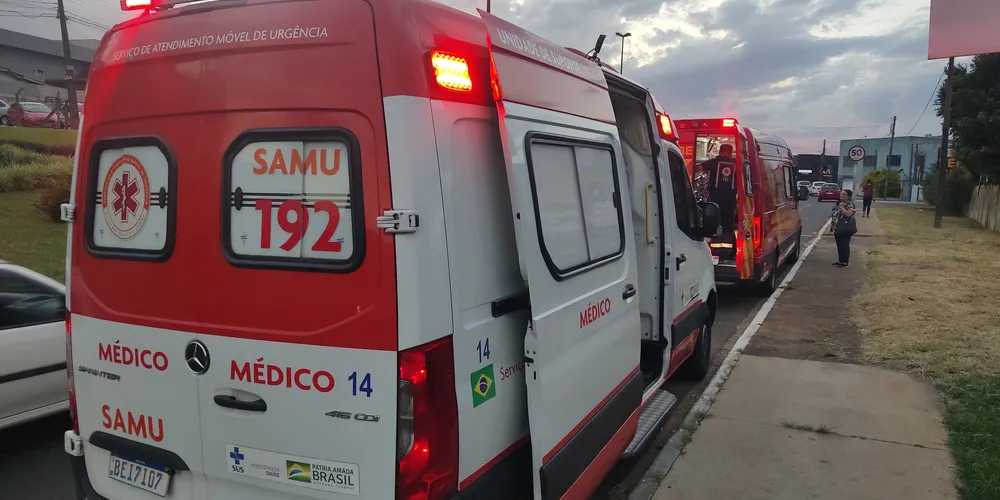 Samu e Siate socorreram a vítima em estado grave