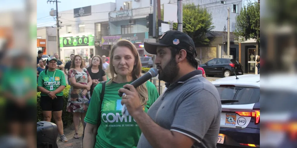 O prefeito Lucas Machado esteve presente na abertura do evento