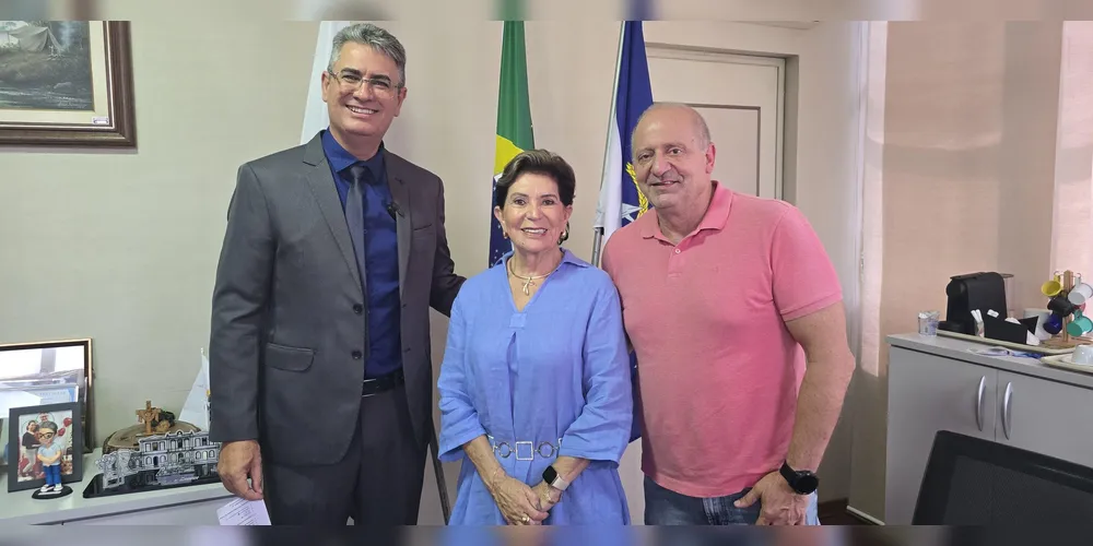 Julio Küller, Elizabeth Schmidt e Dr. Zeca fortalecem relacionamento institucional da Câmara de Ponta Grossa com a Prefeitura Municipal