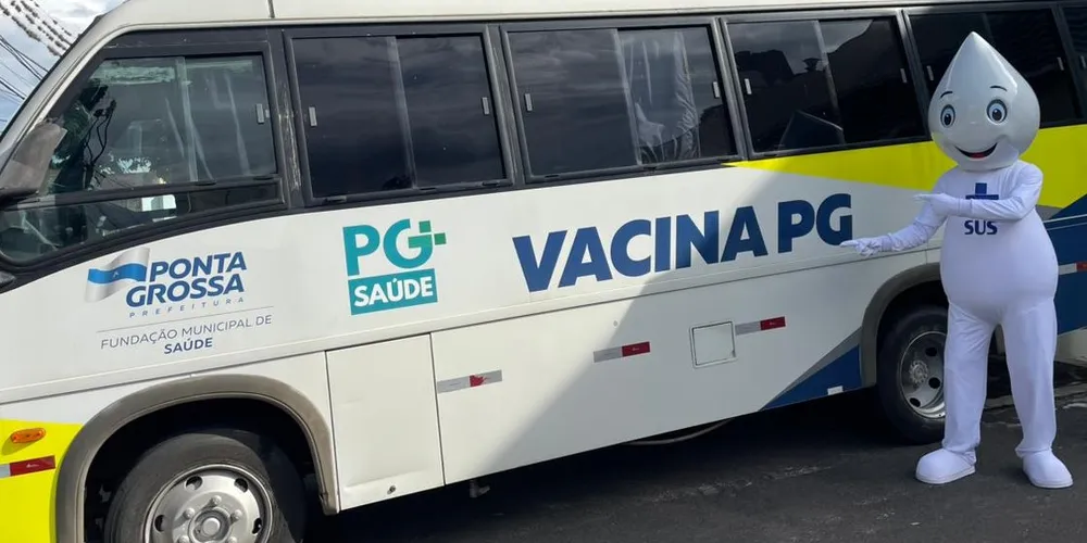 Ônibus da Vacina estará funcionando das 9h às 16h