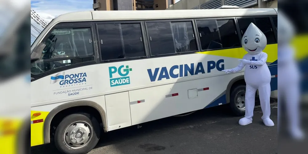 Ônibus da Vacina estará funcionando das 9h às 16h