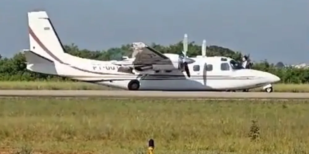 Aeronave foi fabricada em 1985 pela Twin Commander