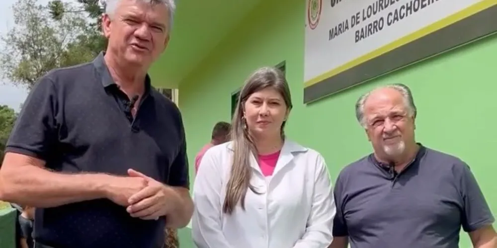 Juca Sloboda, Juliana Langner e Reginaldo Cheirubim estiveram reunidos na UBS do bairro Cachoeiras.