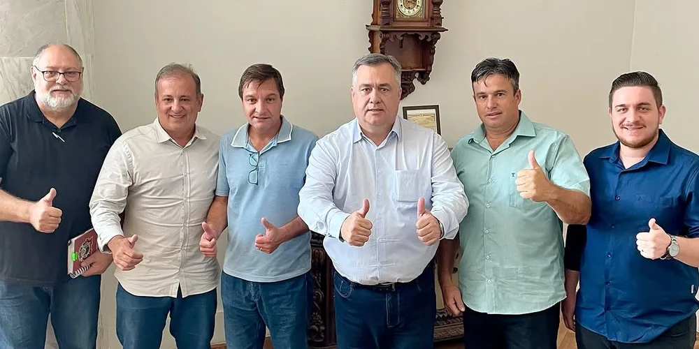 O prefeito de Curiúva, Christiano Borges (PSD), esteve em reunião com o secretário de Saúde Beto Preto