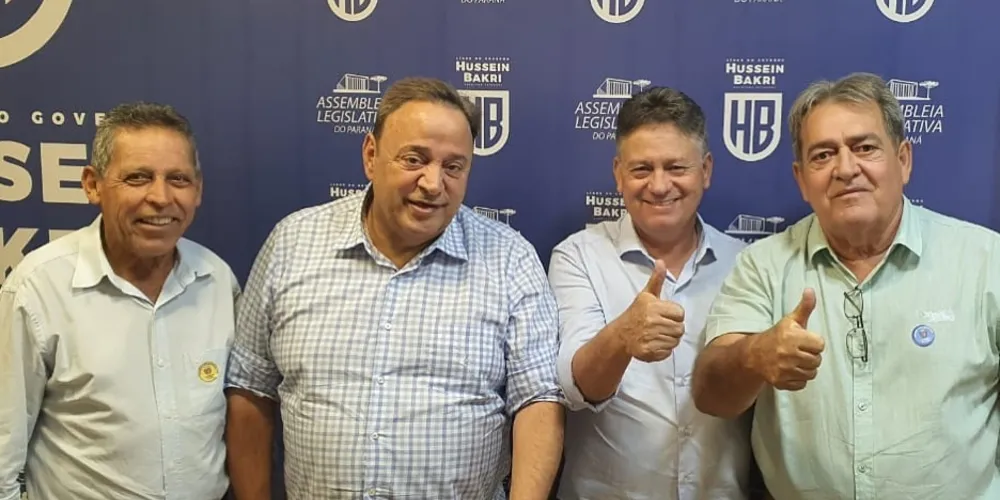 Ary Mattos (PP), Hussein Bakri (PSD), Valdecir Garcia (PP) e Gilmar Ferreira estiveram reunidos