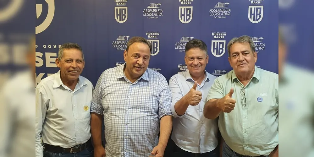 Ary Mattos (PP), Hussein Bakri (PSD), Valdecir Garcia (PP) e Gilmar Ferreira estiveram reunidos