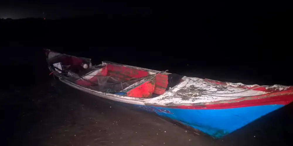 Canoa em que o pescador estava foi localizada logo após o acidente