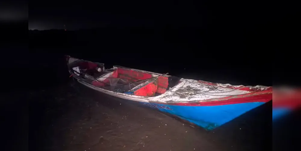 Canoa em que o pescador estava foi localizada logo após o acidente