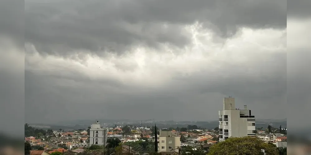 Chuva deve chegar em Ponta Grossa no período da noite