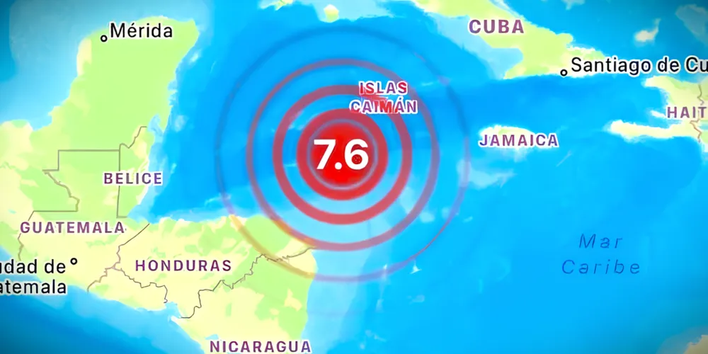 Alerta foi registrado a aproximadamente 209 km das Ilhas Cayman