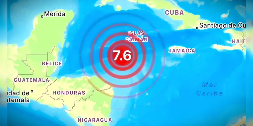 Alerta foi registrado a aproximadamente 209 km das Ilhas Cayman