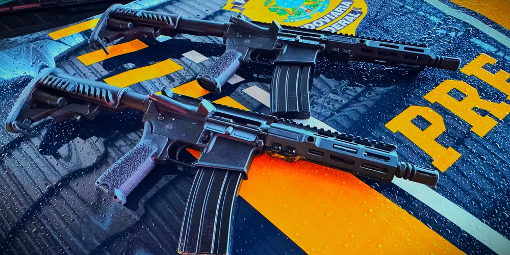 Duas metralhadoras foram apreendidas na operação