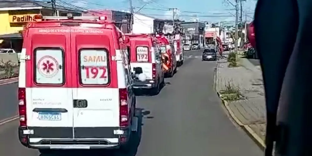 Cortejo foi realizado por vias de São Mateus do Sul
