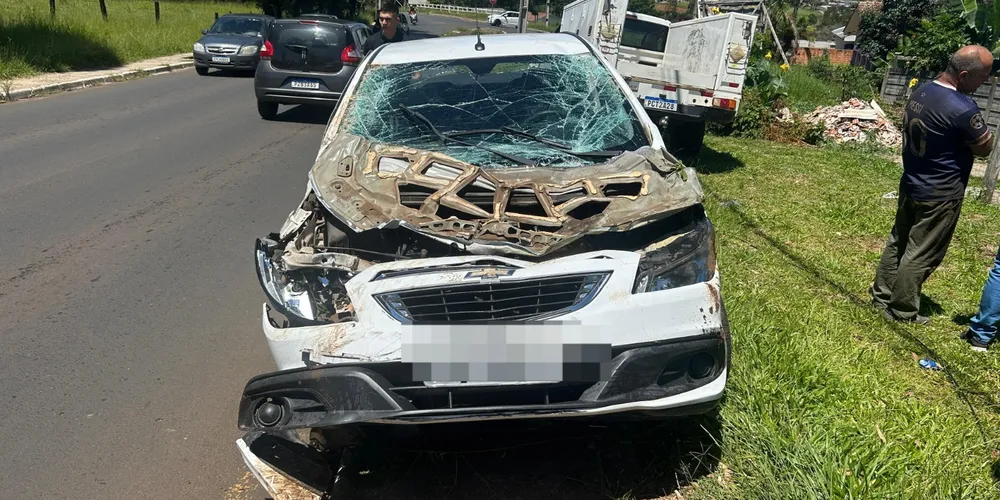 O motorista foi encaminhado para um hospital