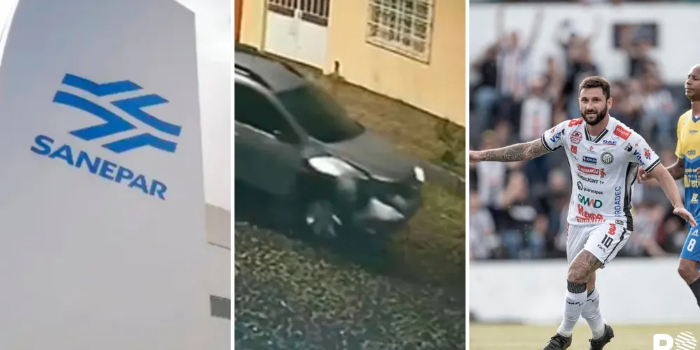 Sanepar realiza consertos emergenciais na rede de distribuição de água em PG; Motorista colide contra carro estacionado e foge em PG e mais