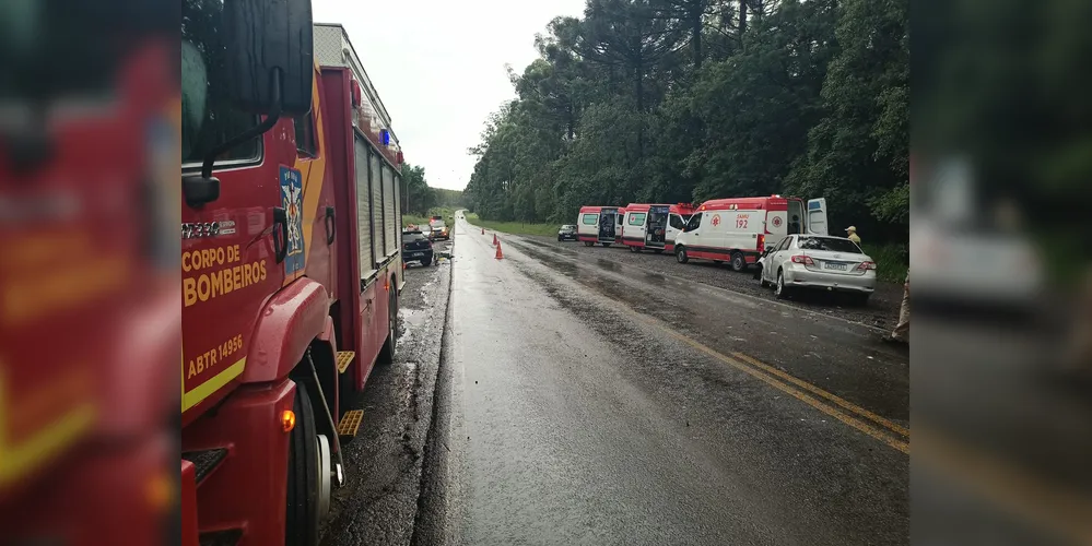 Sete pessoas ficaram feridas no acidente que aconteceu nesse domingo (19), em Telêmaco Borba, nos Campos Gerais