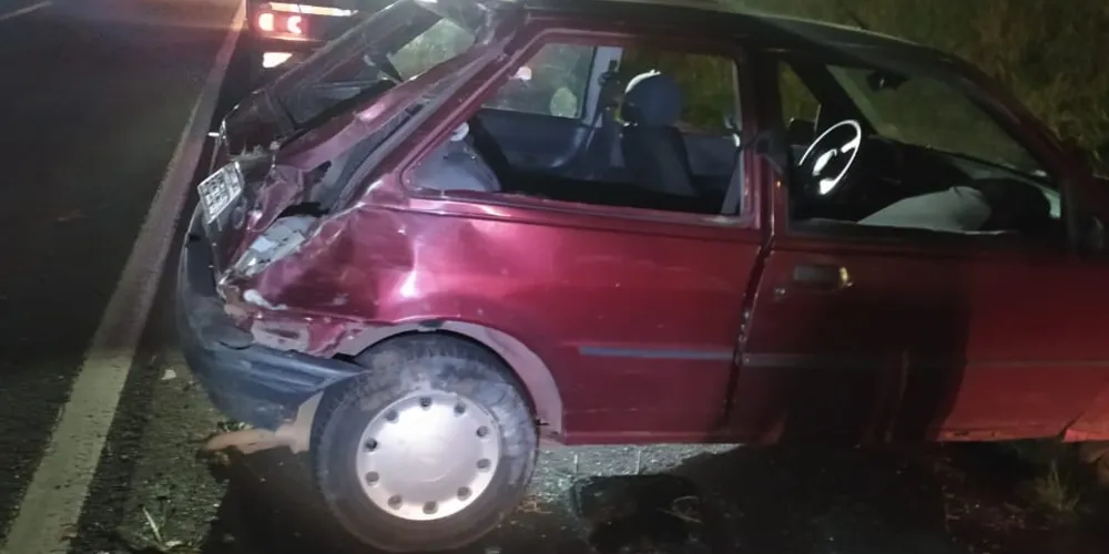 Acidente aconteceu na noite dessa quarta-feira (18)