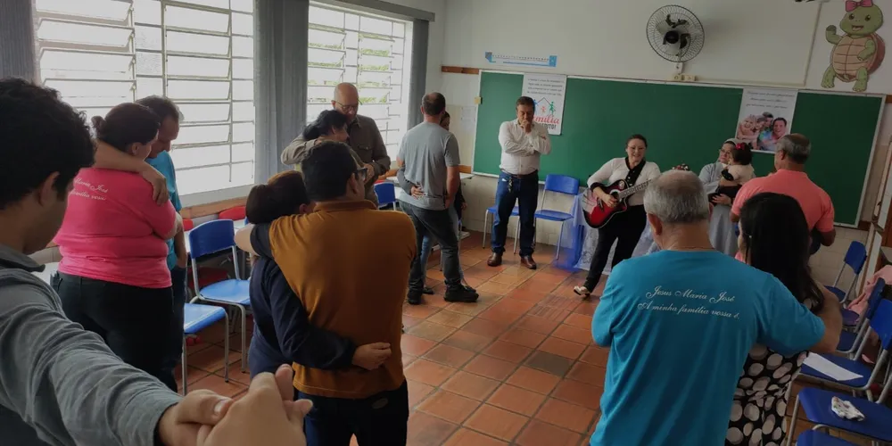 Tarde de convivência entre os casais