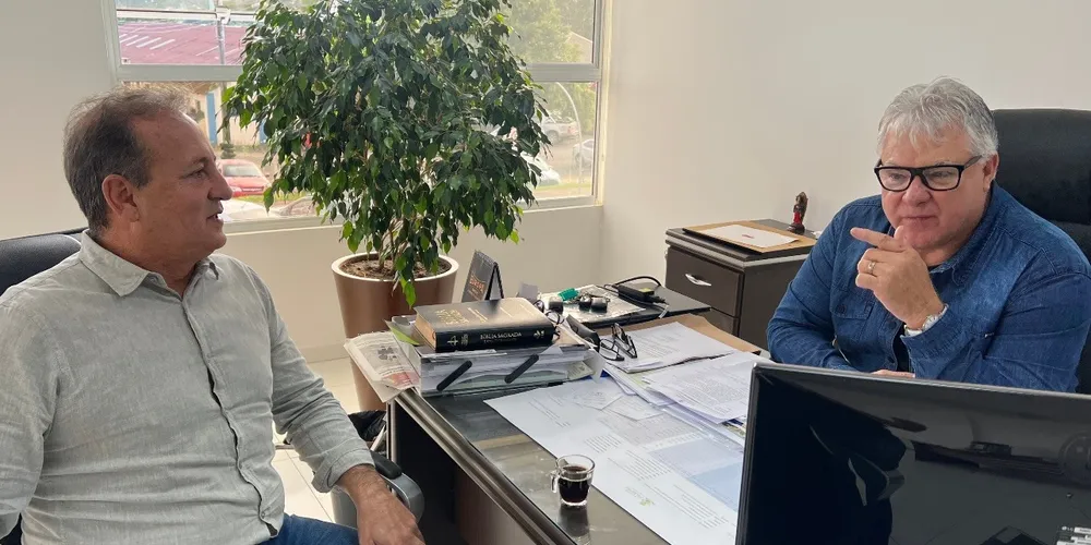 Moacyr Fadel e Altamir Sanson estiveram reunidos nesta segunda-feira (10), em Palmeira