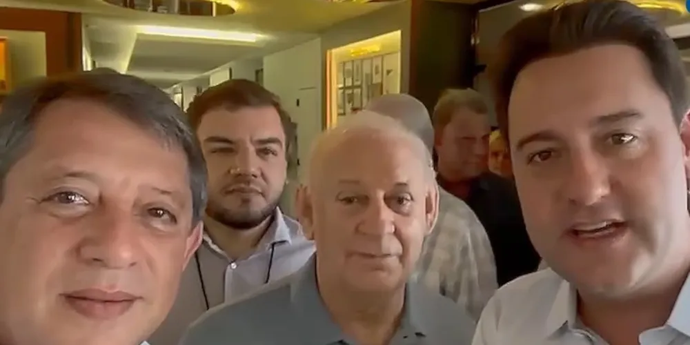 Gerson Nunes, Motta Ribeiro, Ademar Traiano e Ratinho Junior estiveram reunidos em Foz do Iguaçu.