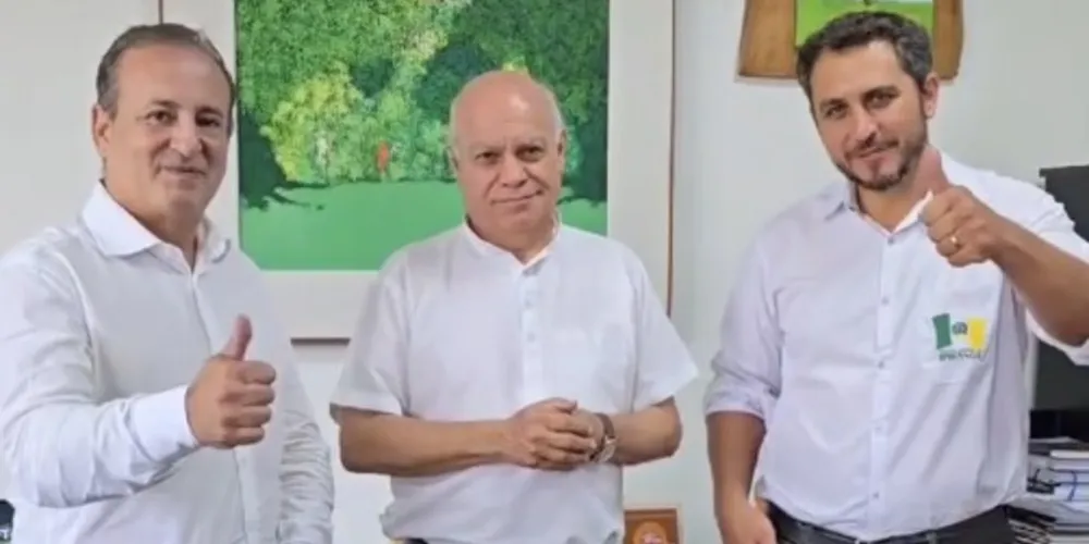 Moacyr Fadel, Natalino Avance e Douglas Modesto estiveram reunidos nesta terça-feira (18).